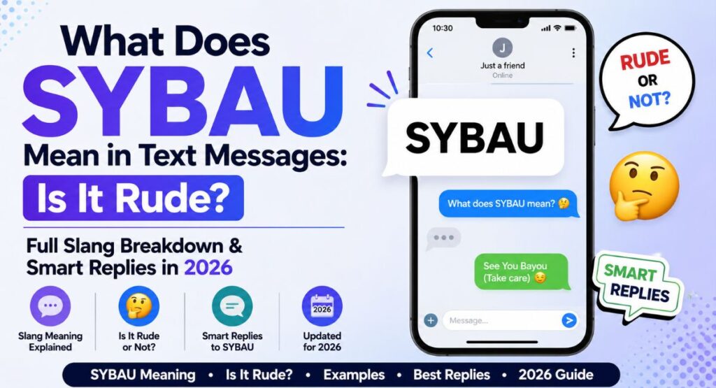 What Does SYBAU Mean in Text Messages: Is It Rude? Full Slang Breakdown & Smart Replies in 2026