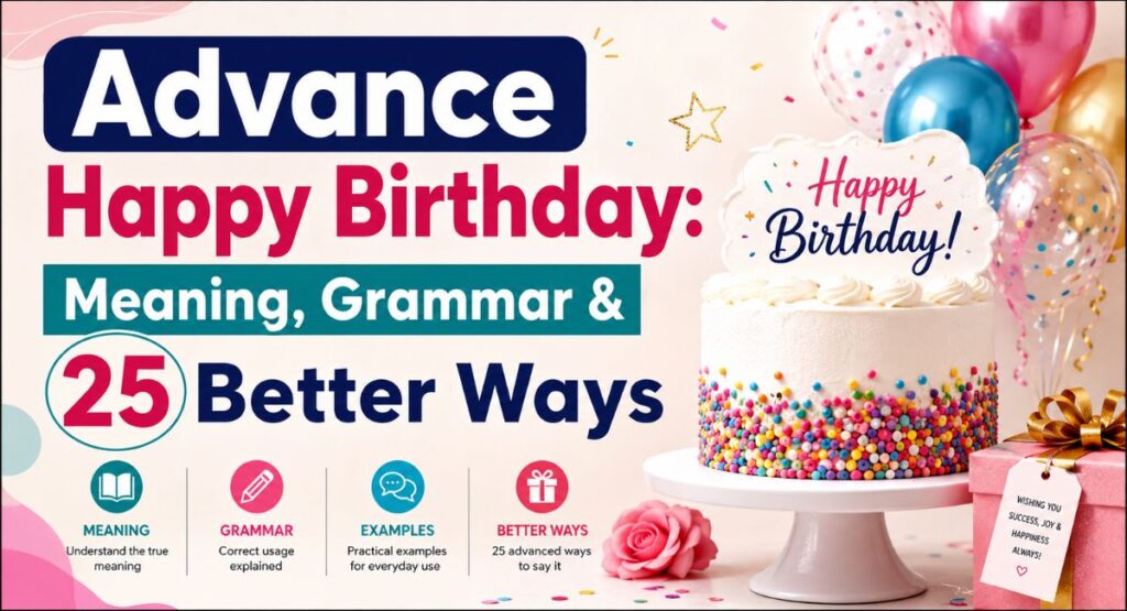 Advance Happy Birthday: Meaning, Grammar & 25 Better Ways