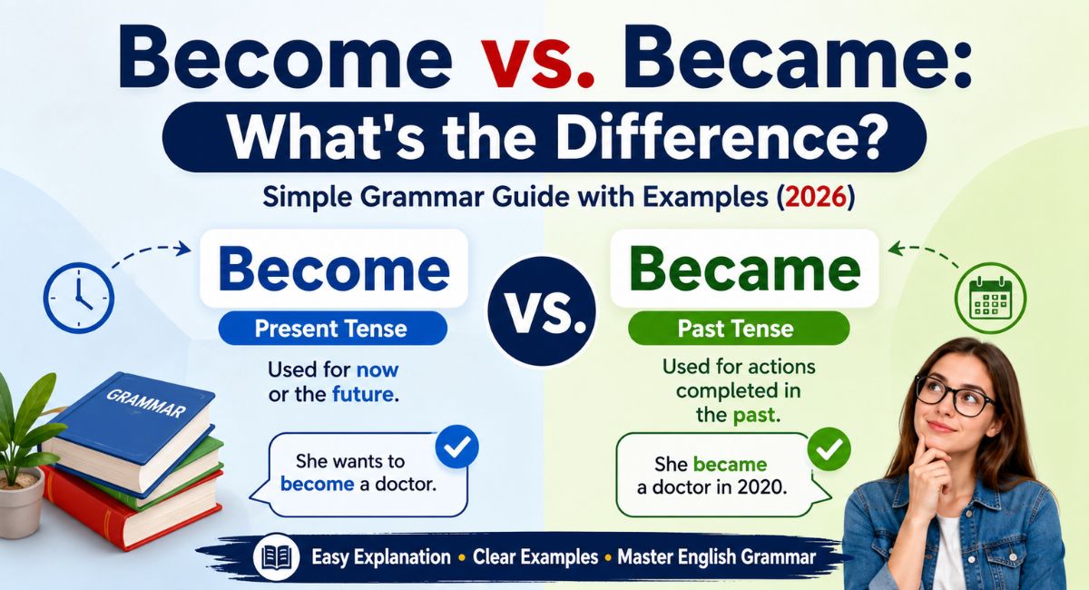 Become vs. Became: What's the Difference? Simple Grammar Guide with Examples (2026)