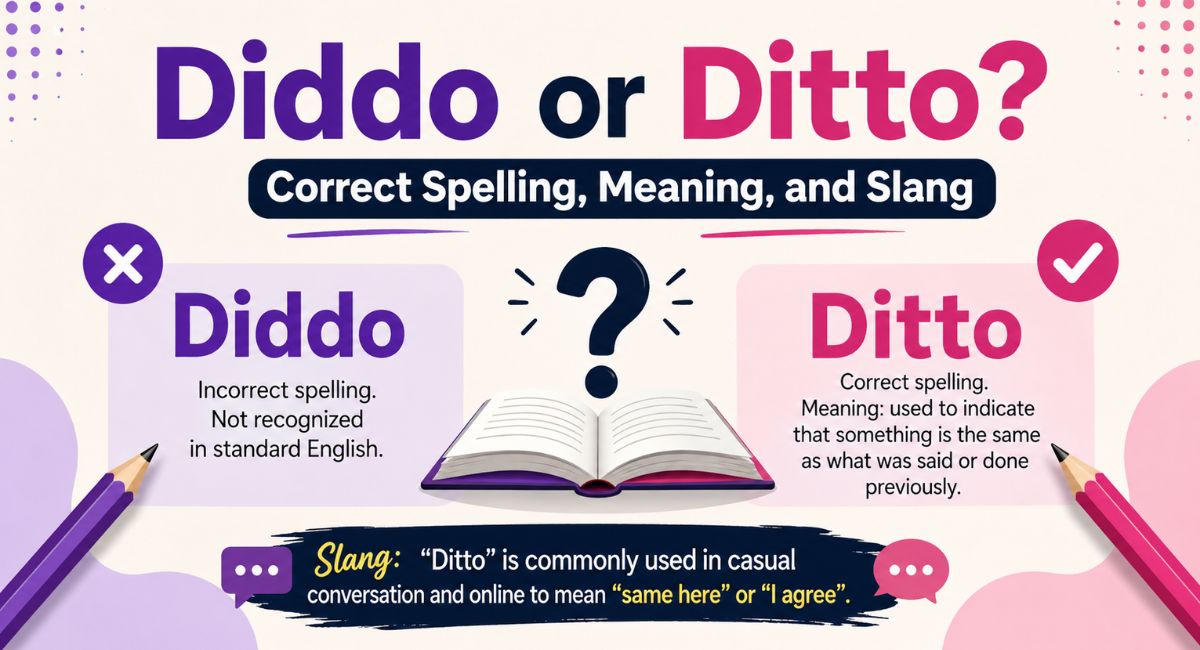 Diddo or Ditto? Correct Spelling, Meaning, and Slang