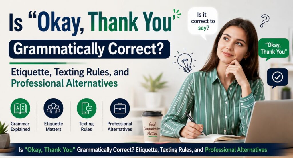 Is "Okay, Thank You" Grammatically Correct? Etiquette, Texting Rules, and Professional Alternatives