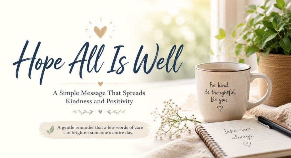 Meaning of "Hope All Is Well" + 15 Better Alternatives