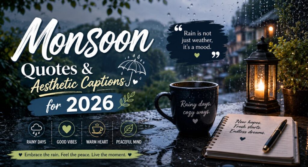 NO.1 Monsoon Quotes & Aesthetic Captions for 2026