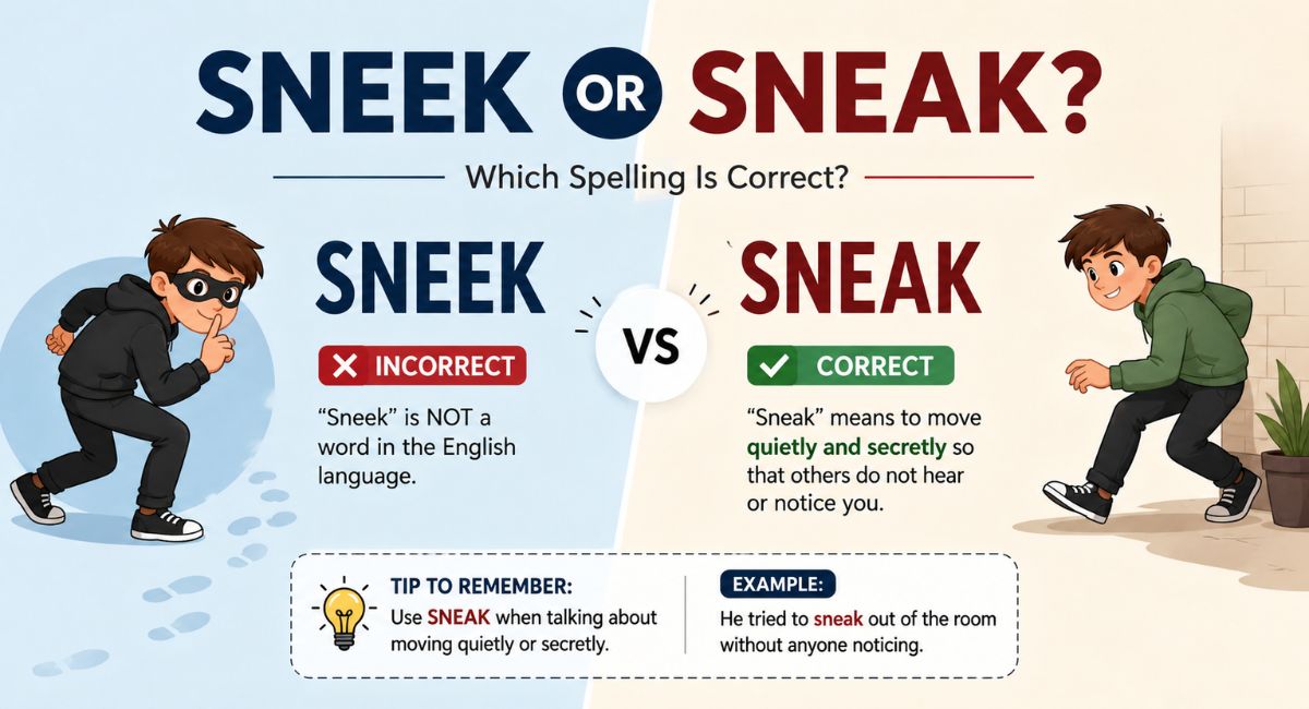 Sneek or Sneak? The Correct Spelling Explained