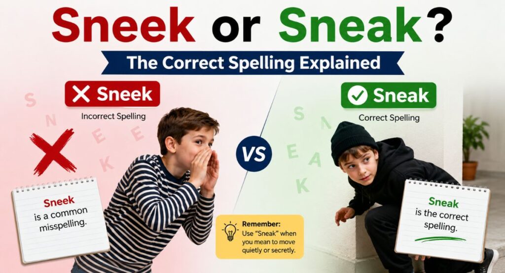 Sneek or Sneak? The Correct Spelling Explained