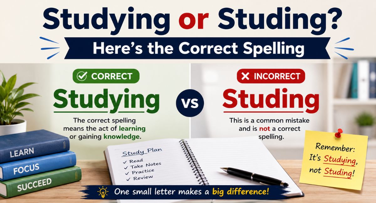 Studying or Studing? Here’s the Correct Spelling
