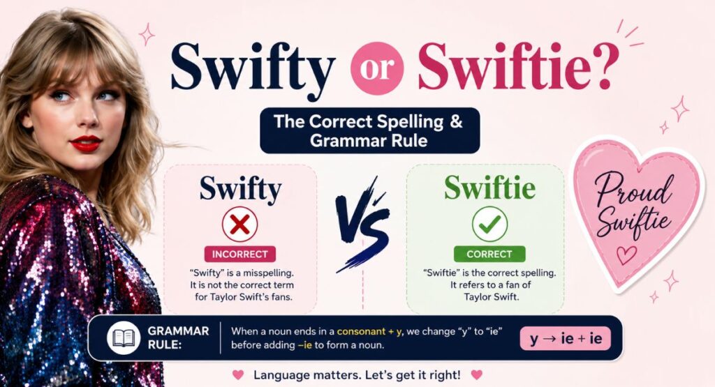 Swifty or Swiftie? The Correct Spelling & Grammar Rule