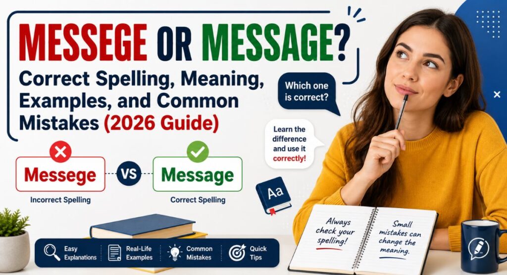 messege or message? Correct Spelling, Meaning, Examples, and Common Mistakes (2026 Guide)