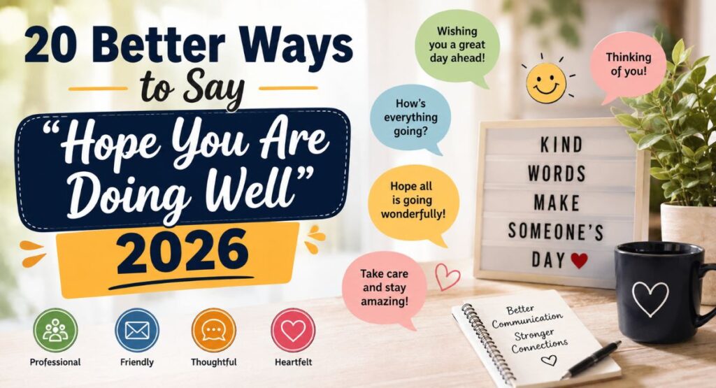 20 Better Ways to Say "Hope You Are Doing Well"2026