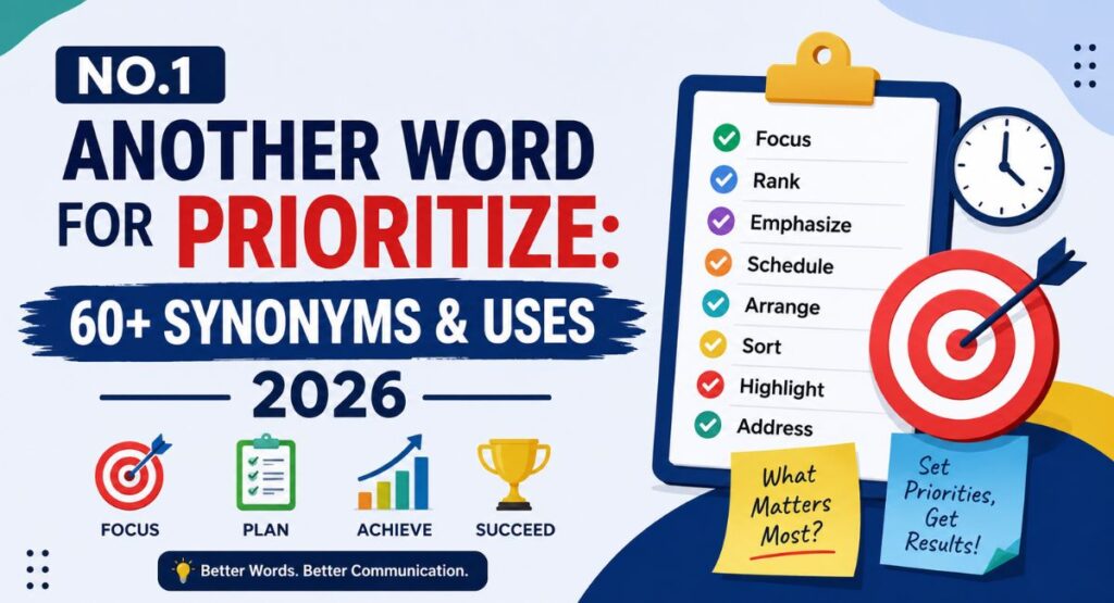 NO.1 Another Word for Prioritize: 60+ Synonyms & Uses 2026
