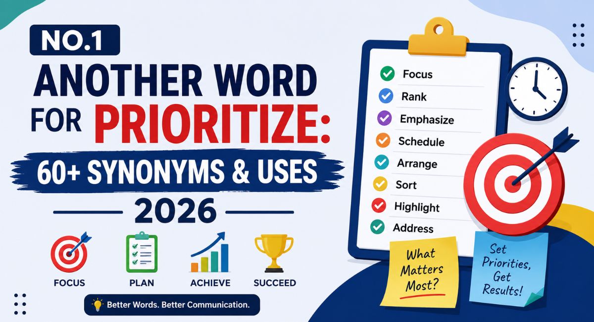 NO.1 Another Word for Prioritize: 60+ Synonyms & Uses 2026