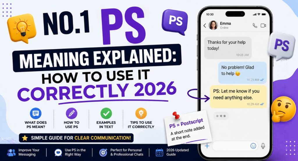 NO.1 PS Meaning Explained: How to Use It Correctly 2026