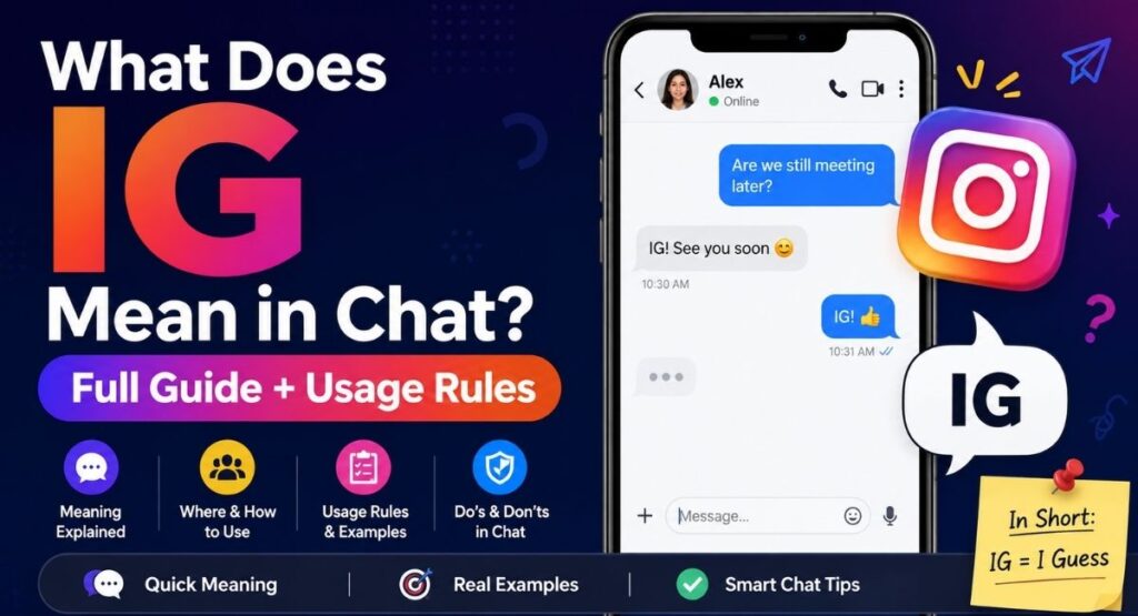 What Does IG Mean in Chat? Full Guide + Usage Rules