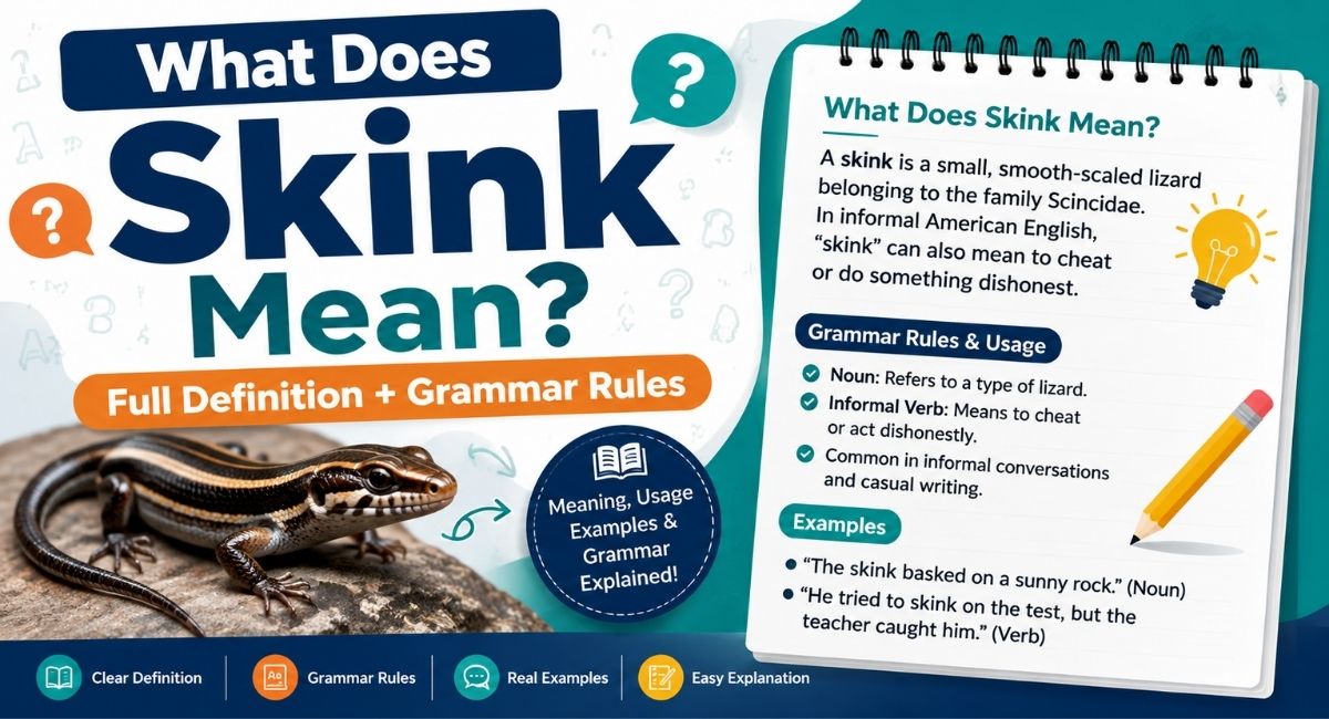 What Does Skink Mean? Full Definition + Grammar Rules