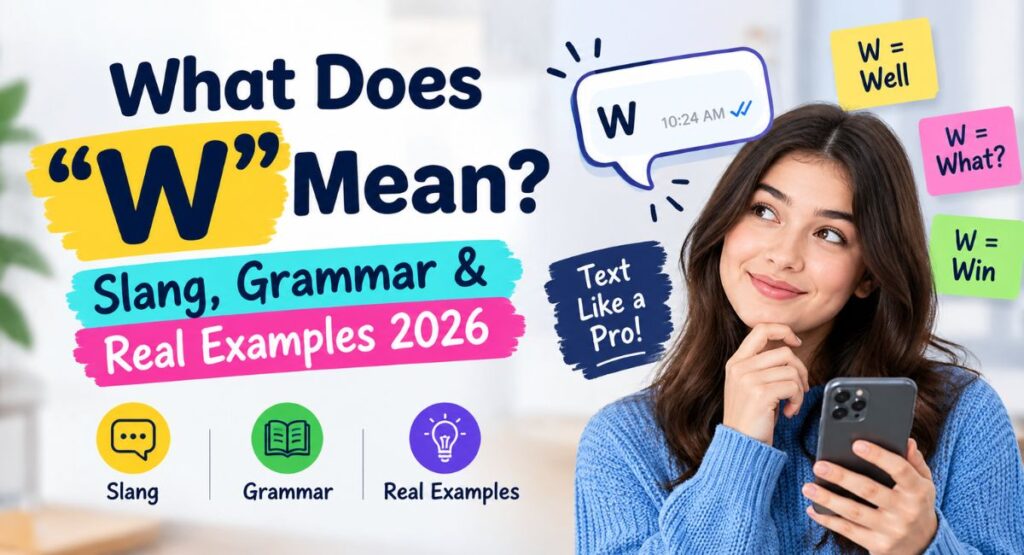 What Does "W" Mean? Slang, Grammar & Real Examples 2026