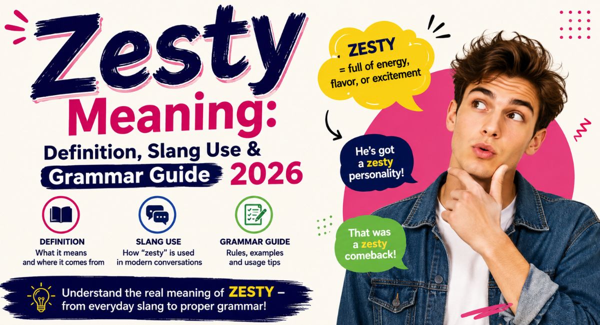 Zesty Meaning: Definition, Slang Use & Grammar Guide 2026