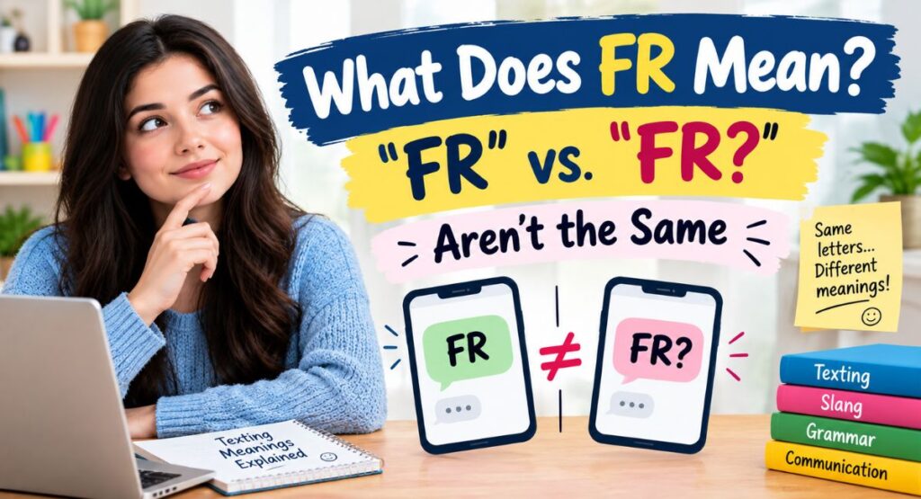 What Does FR Mean? "FR" vs. "FR?" Aren't the Same
