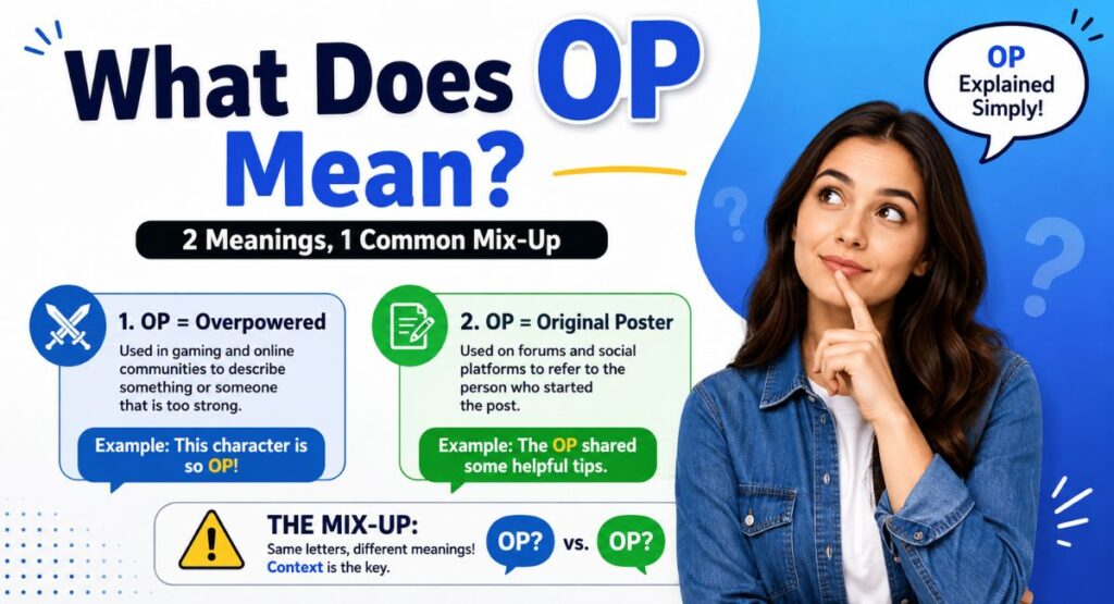 What Does OP Mean? 2 Meanings, 1 Common Mix-Up