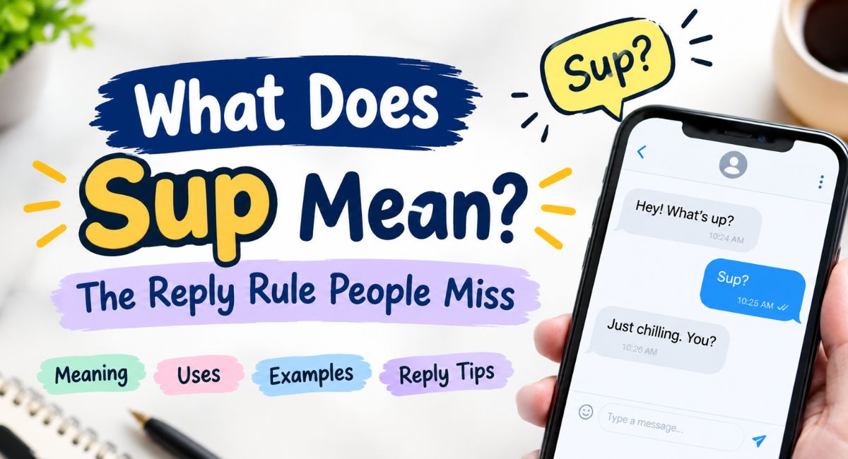 What Does Sup Mean? The Reply Rule People Miss